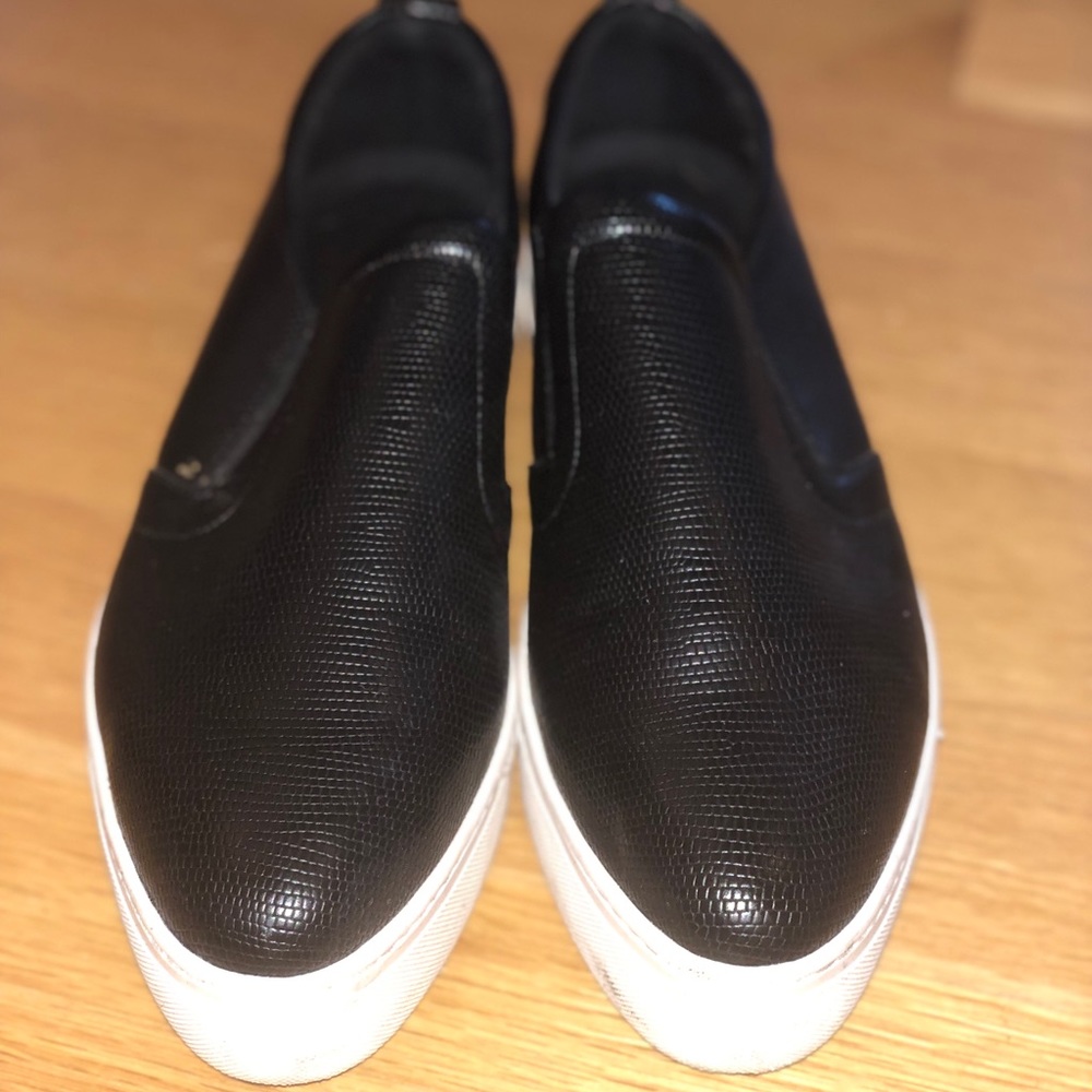 Aldo black platform sneakers